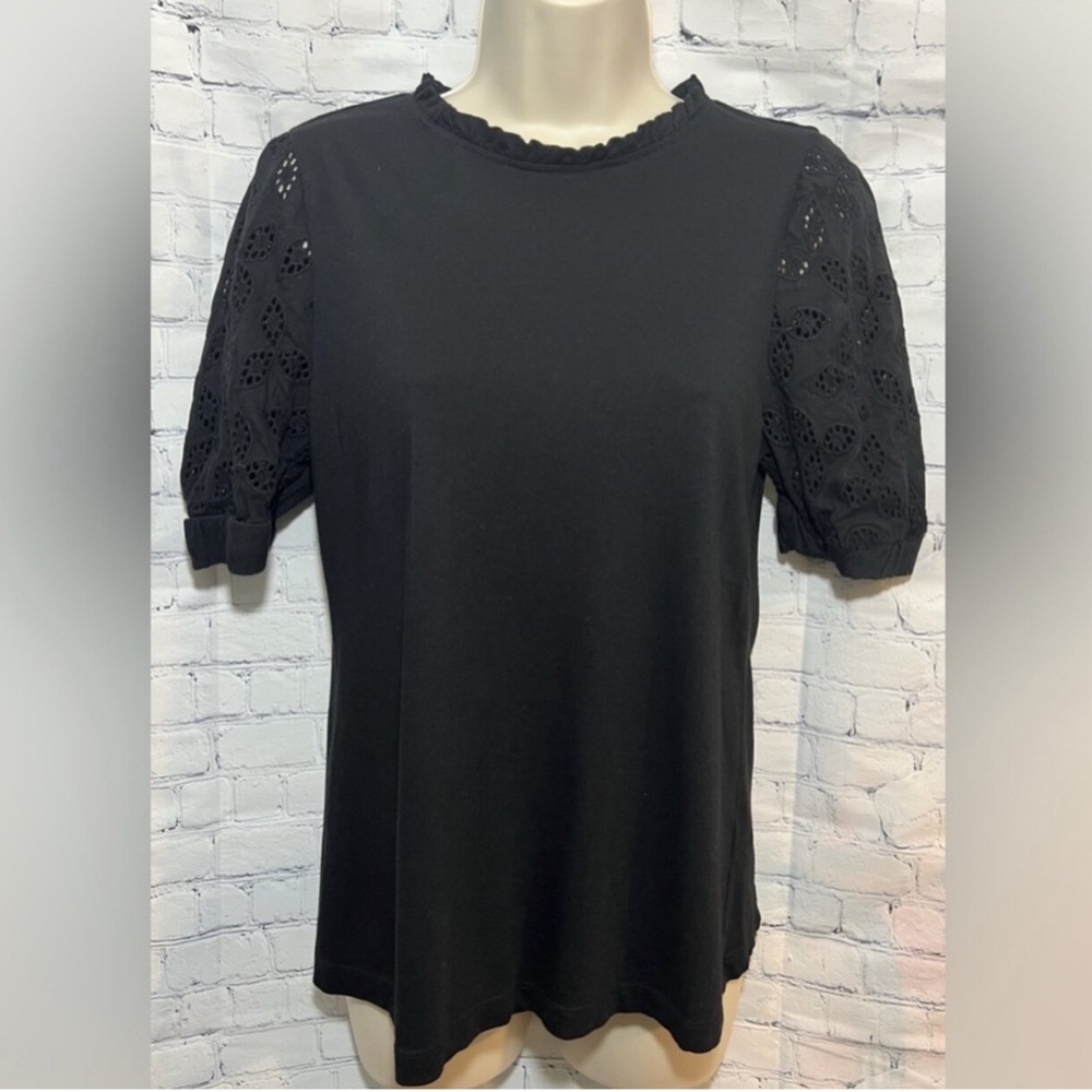 EUC- Banana Republic Eyelet Puff Sleeve Blouse
